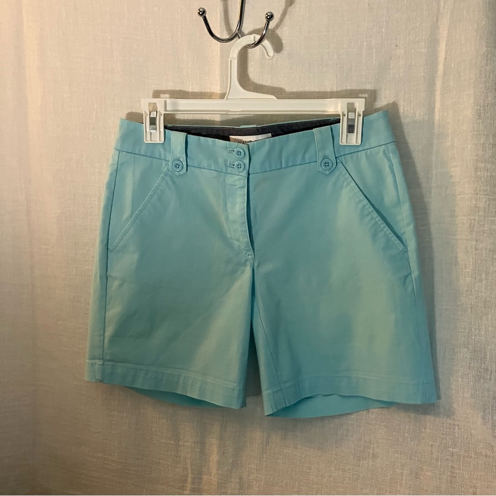 Nautica Blue Bermuda Shorts Classic Tailored Design
